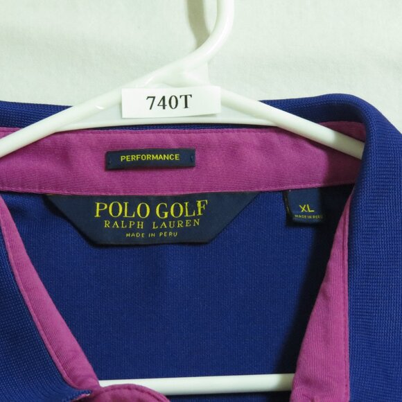 Polo by Ralph Lauren Blue and Pink Men's Polo Shirt - Picture 5 of 9